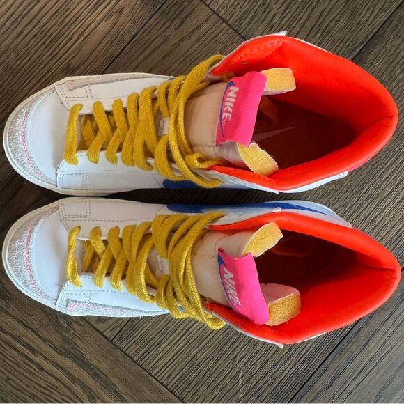 Rare NIKE Multi-color WOMENS Mid BLAZER 77 Size 6.5 EUC - Picture 6 of 10